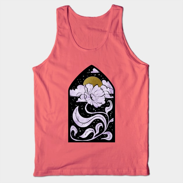 I bloom at night - purple Tank Top by Ellen Wilberg